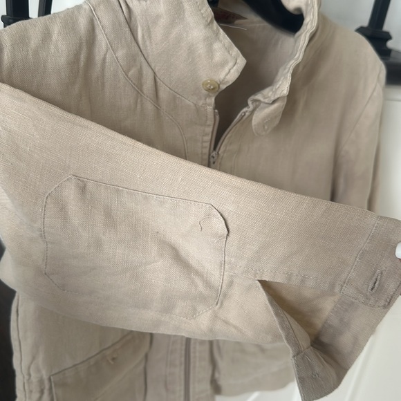 100% Linen “Baratin Paris” Zippered Lightweight Jacket - Picture 5 of 8
